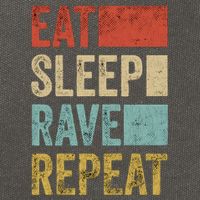 Eat Sleep Rave Repeat Retro Rave Cotton Canvas Backpack
