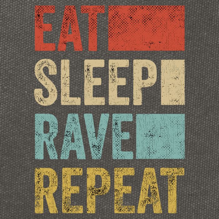 Eat Sleep Rave Repeat Retro Rave Cotton Canvas Backpack