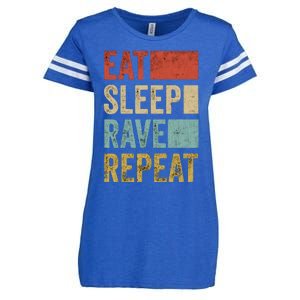 Eat Sleep Rave Repeat Retro Rave Enza Ladies Jersey Football T-Shirt