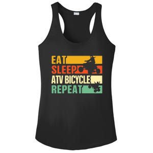 Eat Sleep Ride Repeat ATV Quad Bike Riding Four Wheelers Ladies PosiCharge Competitor Racerback Tank