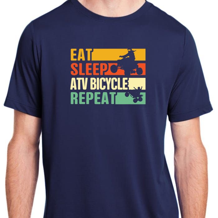 Eat Sleep Ride Repeat ATV Quad Bike Riding Four Wheelers Adult ChromaSoft Performance T-Shirt