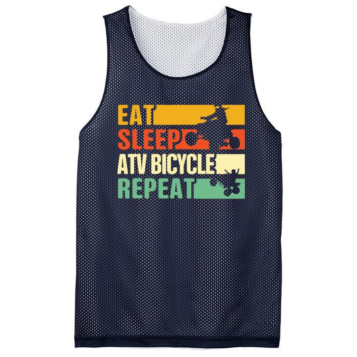 Eat Sleep Ride Repeat ATV Quad Bike Riding Four Wheelers Mesh Reversible Basketball Jersey Tank