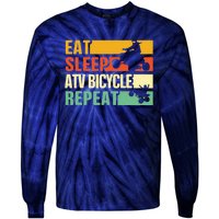 Eat Sleep Ride Repeat ATV Quad Bike Riding Four Wheelers Tie-Dye Long Sleeve Shirt