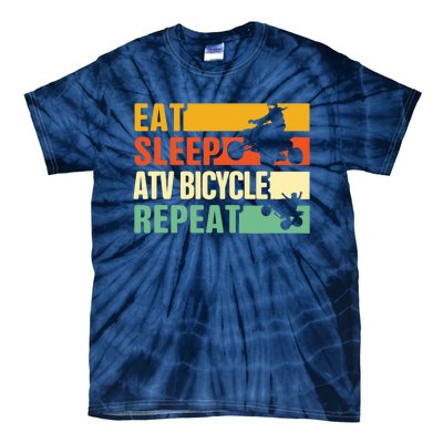 Eat Sleep Ride Repeat ATV Quad Bike Riding Four Wheelers Tie-Dye T-Shirt