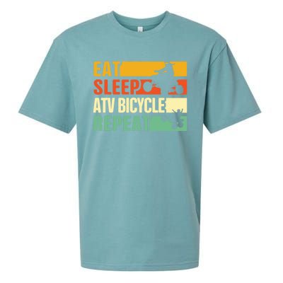 Eat Sleep Ride Repeat ATV Quad Bike Riding Four Wheelers Sueded Cloud Jersey T-Shirt