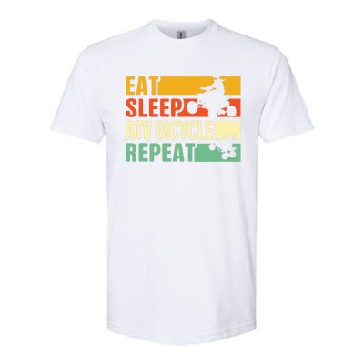 Eat Sleep Ride Repeat ATV Quad Bike Riding Four Wheelers Softstyle CVC T-Shirt