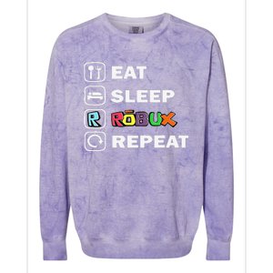 Eat Sleep Robux Repeat Noob And Professional Gamer Gift Colorblast Crewneck Sweatshirt