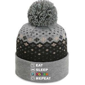 Eat Sleep Robux Repeat Noob And Professional Gamer Gift The Baniff Cuffed Pom Beanie