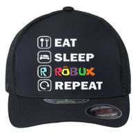 Eat Sleep Robux Repeat Noob And Professional Gamer Gift Flexfit Unipanel Trucker Cap