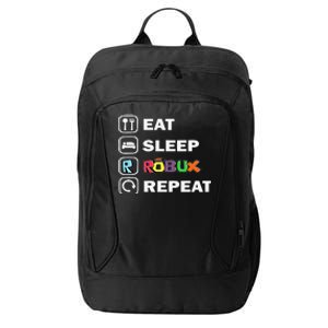 Eat Sleep Robux Repeat Noob And Professional Gamer Gift City Backpack