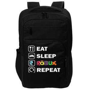 Eat Sleep Robux Repeat Noob And Professional Gamer Gift Impact Tech Backpack