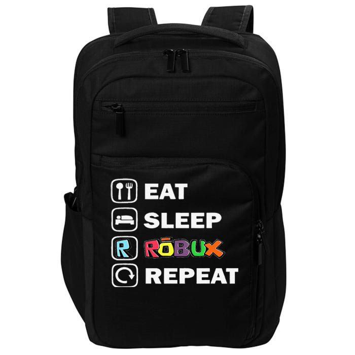 Eat Sleep Robux Repeat Noob And Professional Gamer Gift Impact Tech Backpack