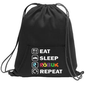 Eat Sleep Robux Repeat Noob And Professional Gamer Gift Sweatshirt Cinch Pack Bag