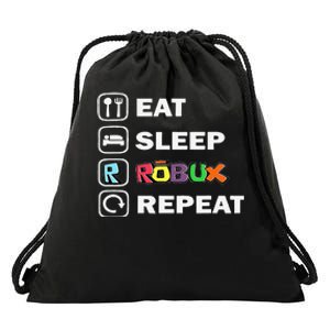 Eat Sleep Robux Repeat Noob And Professional Gamer Gift Drawstring Bag