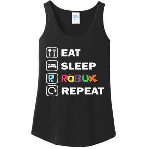 Eat Sleep Robux Repeat Noob And Professional Gamer Gift Ladies Essential Tank