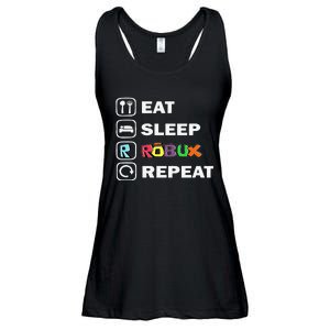 Eat Sleep Robux Repeat Noob And Professional Gamer Gift Ladies Essential Flowy Tank