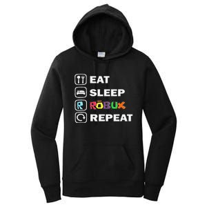 Eat Sleep Robux Repeat Noob And Professional Gamer Gift Women's Pullover Hoodie