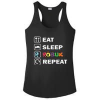 Eat Sleep Robux Repeat Noob And Professional Gamer Gift Ladies PosiCharge Competitor Racerback Tank