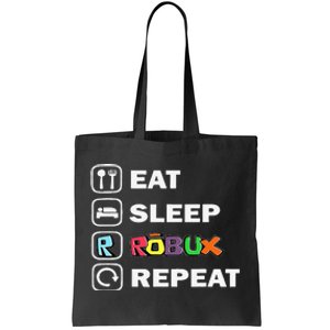 Eat Sleep Robux Repeat Noob And Professional Gamer Gift Tote Bag