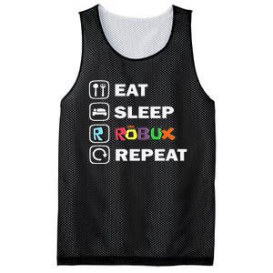 Eat Sleep Robux Repeat Noob And Professional Gamer Gift Mesh Reversible Basketball Jersey Tank