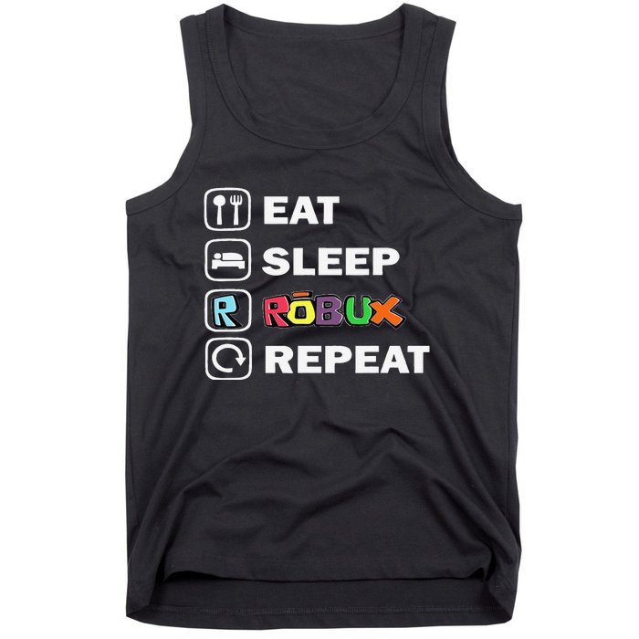 Eat Sleep Robux Repeat Noob And Professional Gamer Gift Tank Top