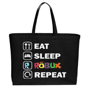 Eat Sleep Robux Repeat Noob And Professional Gamer Gift Cotton Canvas Jumbo Tote