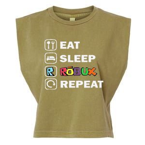 Eat Sleep Robux Repeat Noob And Professional Gamer Gift Garment-Dyed Women's Muscle Tee