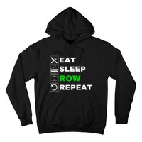 Eat Sleep Row Repeat, Erg Rowing Crew, Rowing Oar, Row Crew Hoodie