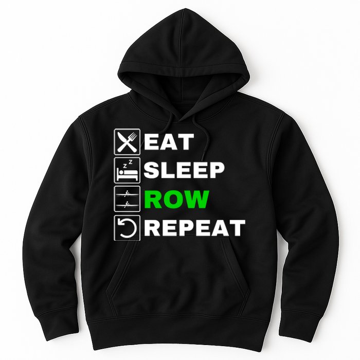 Eat Sleep Row Repeat, Erg Rowing Crew, Rowing Oar, Row Crew Hoodie