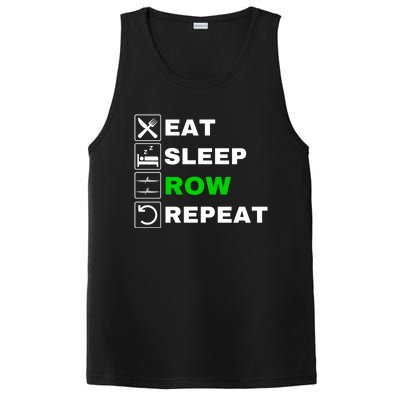 Eat Sleep Row Repeat, Erg Rowing Crew, Rowing Oar, Row Crew PosiCharge Competitor Tank