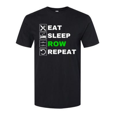 Eat Sleep Row Repeat, Erg Rowing Crew, Rowing Oar, Row Crew Softstyle CVC T-Shirt