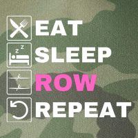 Eat Sleep Row Repeat, Erg Rowing Crew, Rowing Oar, Row Crew Legacy Tie Dye Trucker Hat
