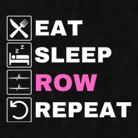 Eat Sleep Row Repeat, Erg Rowing Crew, Rowing Oar, Row Crew Ladies PosiCharge Tri-Blend Wicking Tank