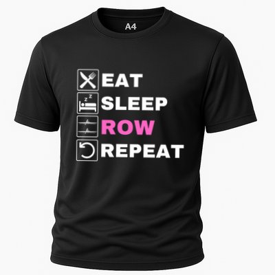 Eat Sleep Row Repeat, Erg Rowing Crew, Rowing Oar, Row Crew Performance Shirt