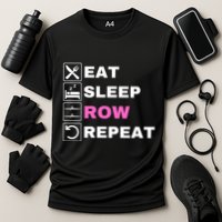 Eat Sleep Row Repeat, Erg Rowing Crew, Rowing Oar, Row Crew Performance Shirt
