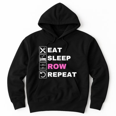 Eat Sleep Row Repeat, Erg Rowing Crew, Rowing Oar, Row Crew Hoodie