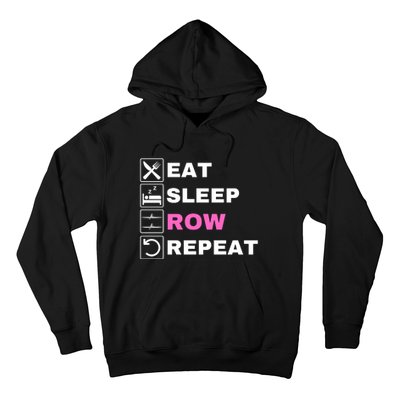 Eat Sleep Row Repeat, Erg Rowing Crew, Rowing Oar, Row Crew Hoodie