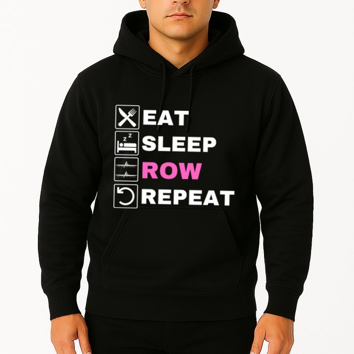 Eat Sleep Row Repeat, Erg Rowing Crew, Rowing Oar, Row Crew Hoodie