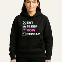 Eat Sleep Row Repeat, Erg Rowing Crew, Rowing Oar, Row Crew Hoodie