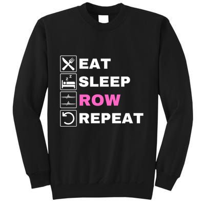 Eat Sleep Row Repeat, Erg Rowing Crew, Rowing Oar, Row Crew Sweatshirt