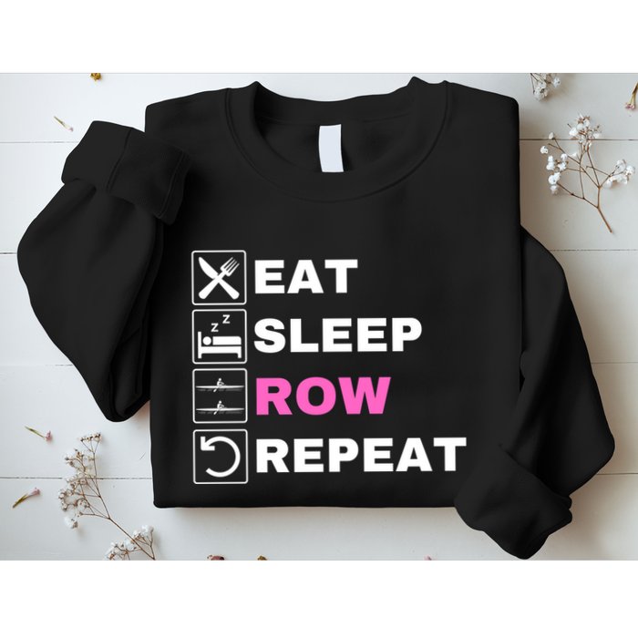Eat Sleep Row Repeat, Erg Rowing Crew, Rowing Oar, Row Crew Sweatshirt