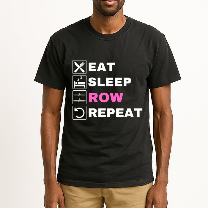 Eat Sleep Row Repeat, Erg Rowing Crew, Rowing Oar, Row Crew Tall T-Shirt