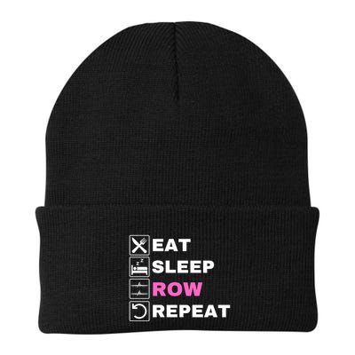 Eat Sleep Row Repeat, Erg Rowing Crew, Rowing Oar, Row Crew Beanie