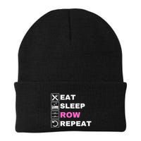 Eat Sleep Row Repeat, Erg Rowing Crew, Rowing Oar, Row Crew Beanie