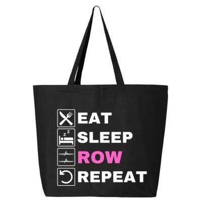 Eat Sleep Row Repeat, Erg Rowing Crew, Rowing Oar, Row Crew 25L Jumbo Tote