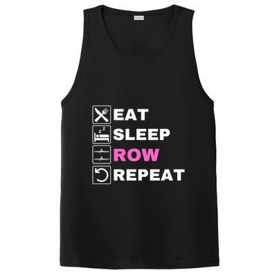 Eat Sleep Row Repeat, Erg Rowing Crew, Rowing Oar, Row Crew PosiCharge Competitor Tank