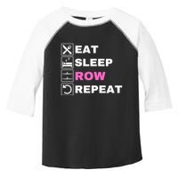 Eat Sleep Row Repeat, Erg Rowing Crew, Rowing Oar, Row Crew Toddler Fine Jersey T-Shirt