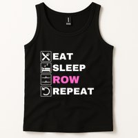 Eat Sleep Row Repeat, Erg Rowing Crew, Rowing Oar, Row Crew Tank Top