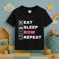 Eat Sleep Row Repeat, Erg Rowing Crew, Rowing Oar, Row Crew Toddler T-Shirt