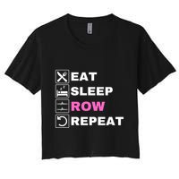 Eat Sleep Row Repeat, Erg Rowing Crew, Rowing Oar, Row Crew Crop Top
